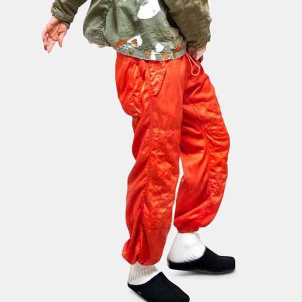 Freecity Supply Sergeant surplus satin pants- orange  NWOT Small